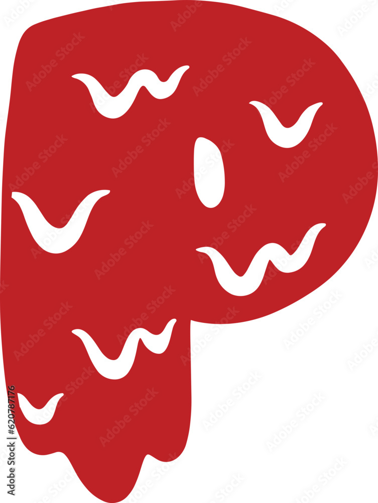 Halloween Blood Melted Dripping Alphabet P Halloween Blood Melted Dripping Alphabet P