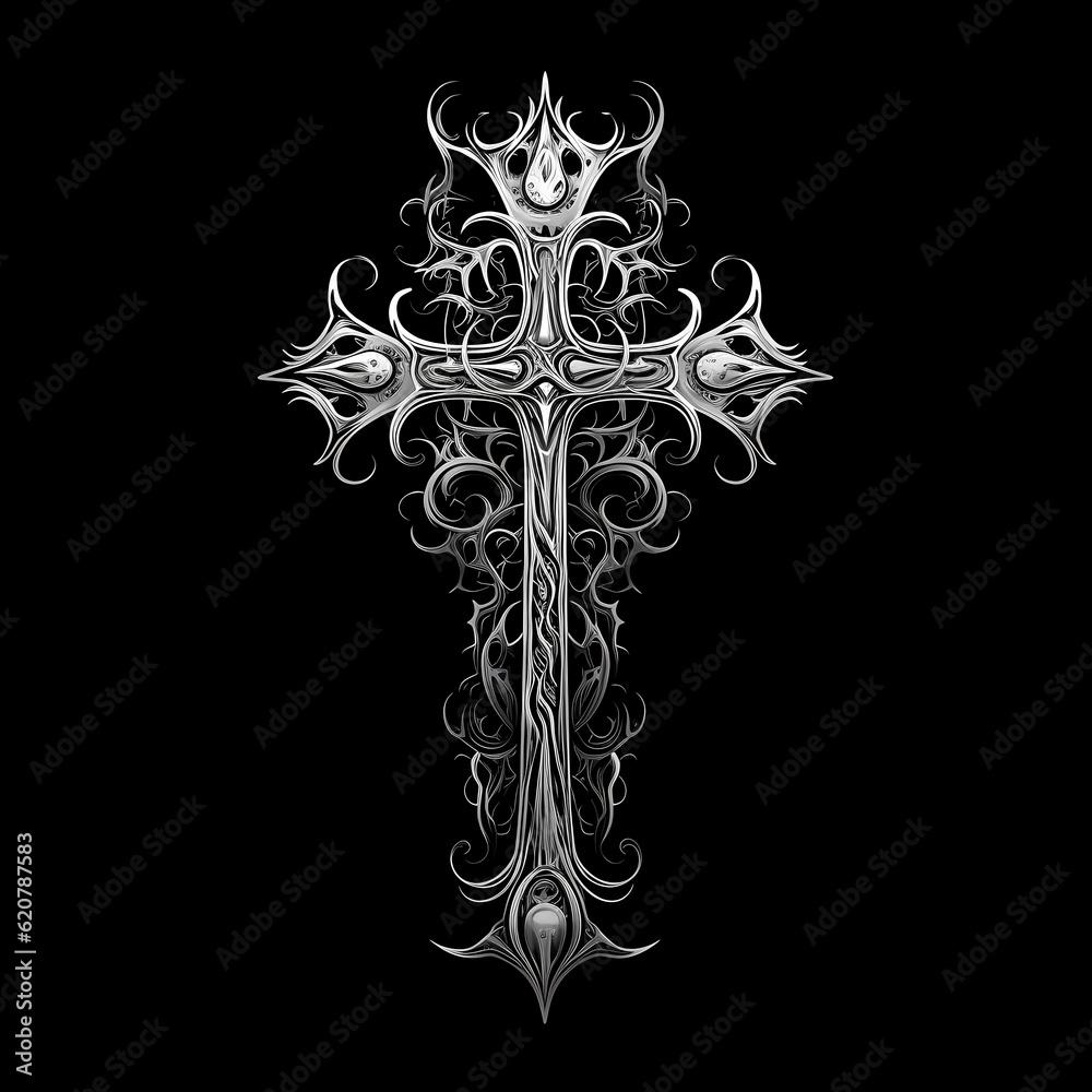 Celtic Cross Christianity symbol illustration