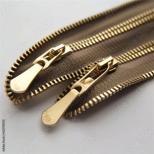 Metal brass zipper