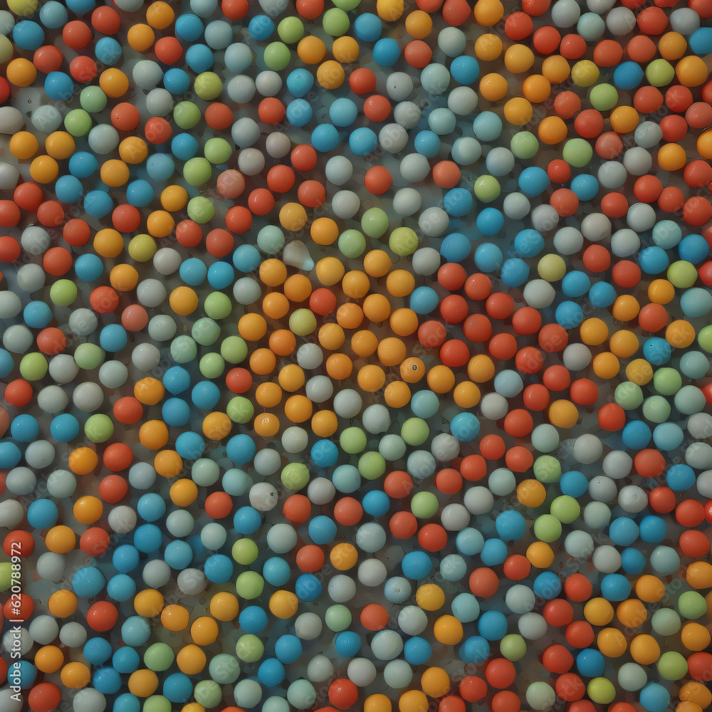 Playful and vibrant polka dot pattern design in a rainbow of cheerful colors. Playful and vibrant polka dot pattern design in a rainbow of cheerful colors.