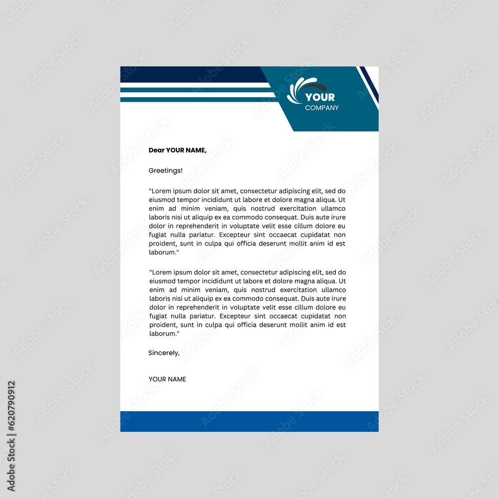 modern business letterhead in abstract design,                            
         