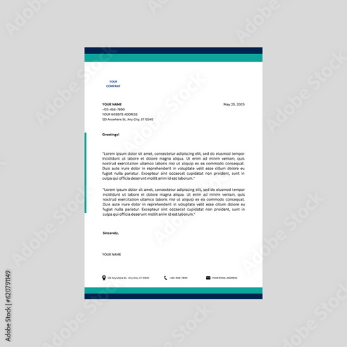 modern business letterhead in abstract design, 