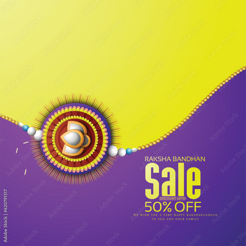 Raksha Bandhan sale illustration Greeting Card Template greeting,poster Design,. 