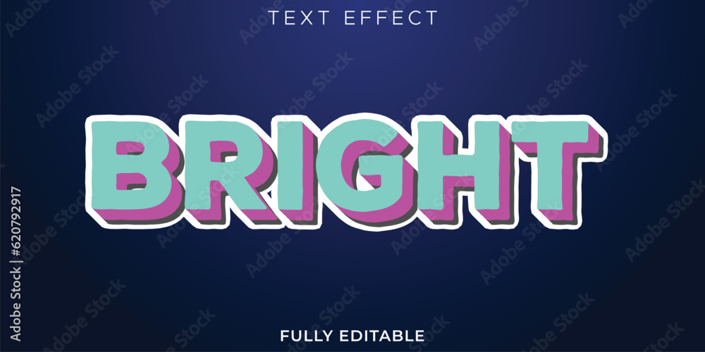 Bright text effect design