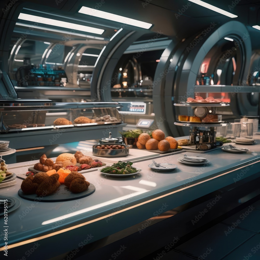 Sci-fi kitchen of the future