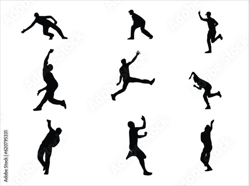 Wallpaper Mural Cricket player vector silhouette Torontodigital.ca