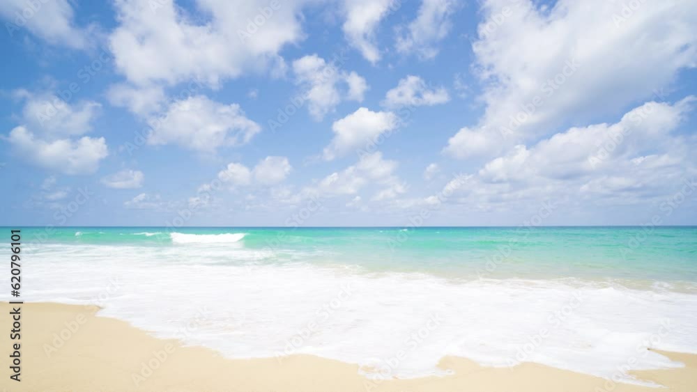 Beautiful tropical beach with blue sky and white clouds abstract background. Beautiful tropical beach with blue sky and white clouds abstract background.
