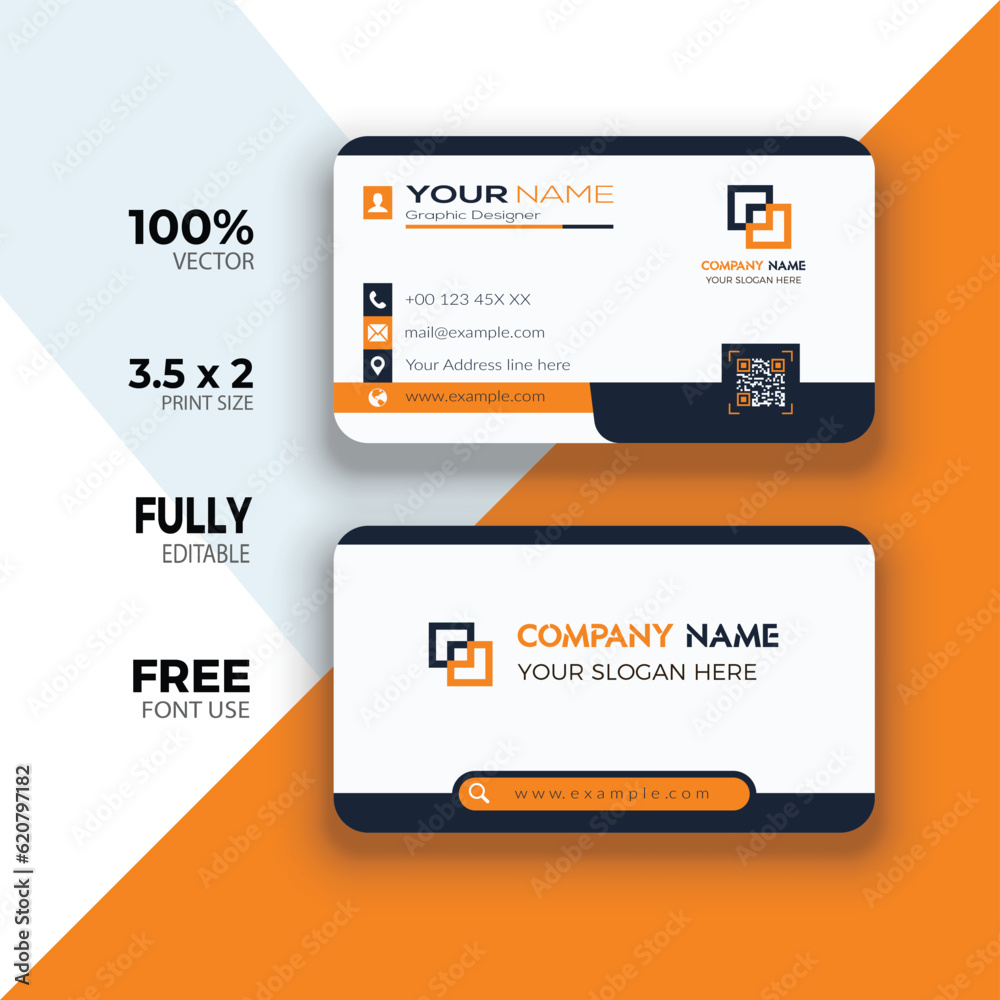 Modern business card design with background Modern business card design with background