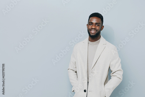 young man african confident black businessman portrait smiling emotion american happy smile