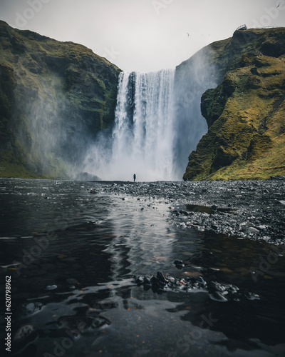 waterfall skogafoss in Iceland