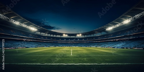 Sport Backgrounds. soccer stadium background, dark blue color