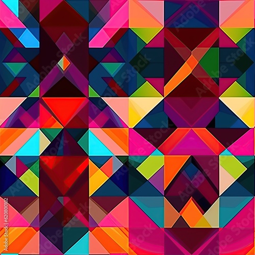 Trendy Geometric Patterns: Vibrant Abstractions This collection title highlights the key features of your pattern collection, emphasizing the trendy nature of the designs and the use of vibrant color.