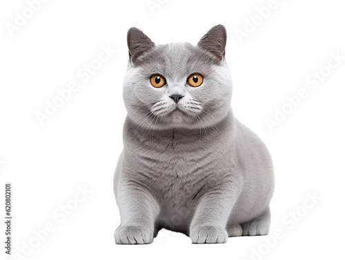 A Portrait of A British Shorthair Cat With No Background © Yada