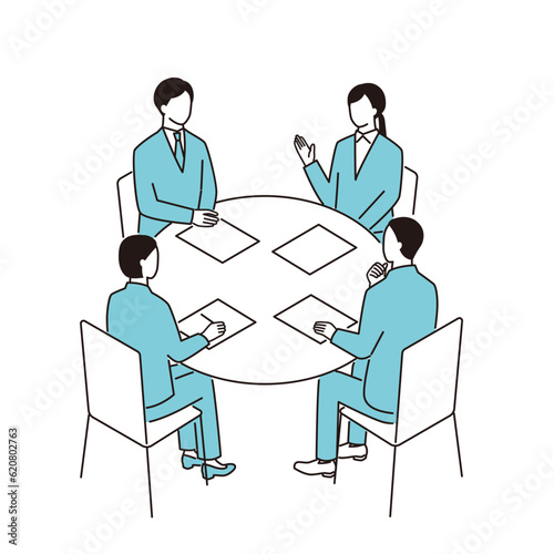 グループディスカッションをする人々