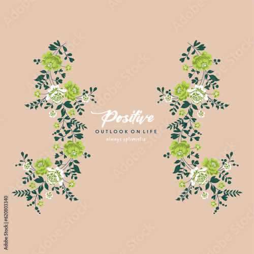 Positive outlook on life always optimistic typography slogan for t shirt printing, tee graphic design.  