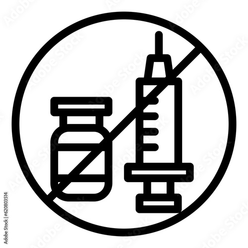 Syringe line icon