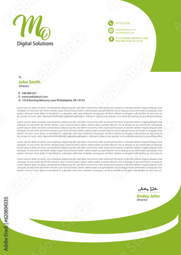 Business letterhead, Abstract letterhead