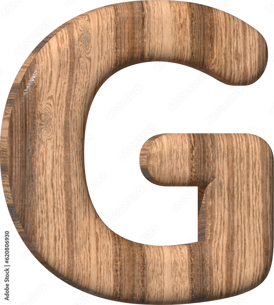 Wooden letter G on a white background. 3d rendered with brown wood texture. 3d illustration. Wooden letter G on a white background. 3d rendered with brown wood texture. 3d illustration.