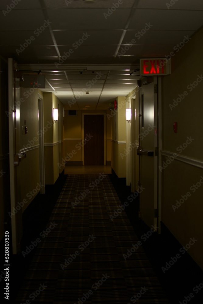 corridor in a hotel corridor in a hotel