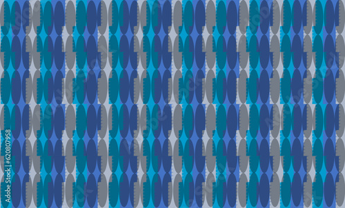 abstract blue background with strip and oval multilayer pattern seamless repeat as replete image design for fabric printing or wallpaper or background