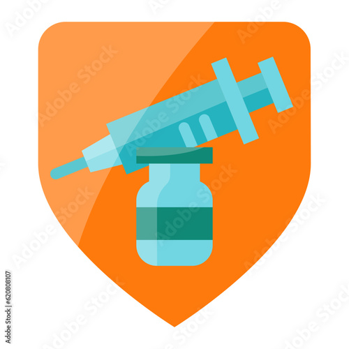 Syringe flat icon