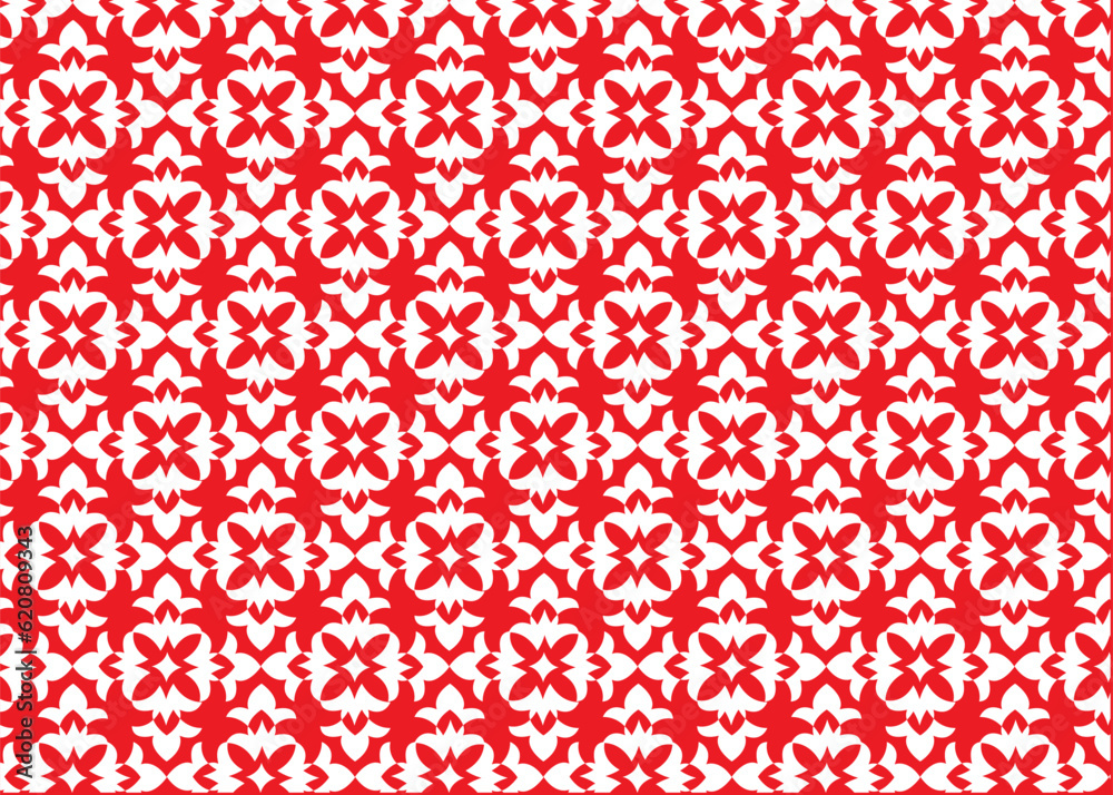 Vector Seamless elegant damask pattern. Red and white Vector Seamless elegant damask pattern. Red and white