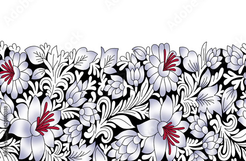 Beautiful traditional baroque border illustration for digital printing frames and textile materials