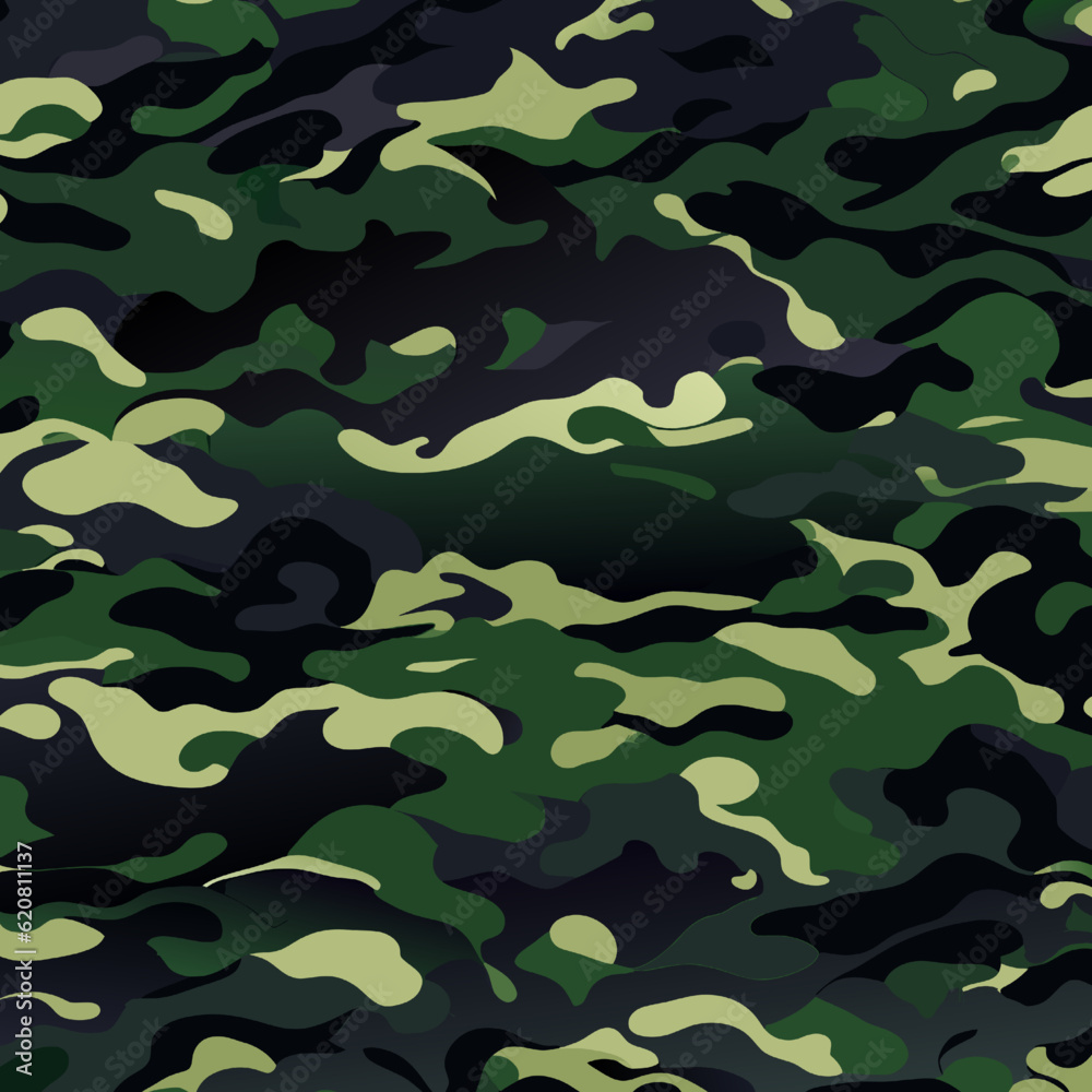 Camouflage seamless pattern. Classic clothing style masking camo repeat print Camouflage seamless pattern. Classic clothing style masking camo repeat print