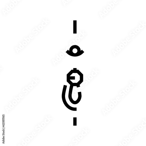navel piercing fashion beauty line icon vector. navel piercing fashion beauty sign. isolated contour symbol black illustration