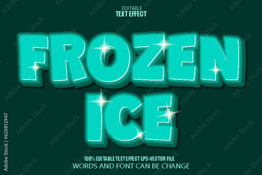 Frozen Editable Effect 3D Cartoon Style Frozen Editable Effect 3D Cartoon Style