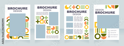 Modern architecture course blank brochure layout design. Vertical poster template set with empty copy space for text. Premade corporate reports collection. Editable flyer paper pages