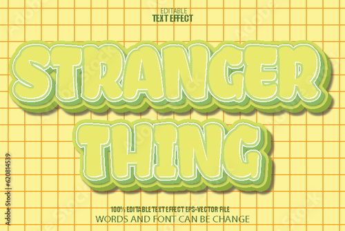 Stranger Thing Editable Text 3D Cartoon Style