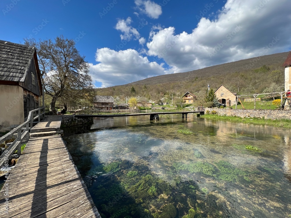 The springs of the Gacka river - Majer's spring, Croatia (Izvori rijeke Gacke ili Vrila Gacke - Majerovo Vrilo, Sinac - Lika, Hrvatska)