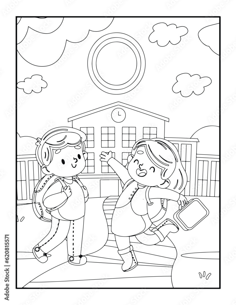 Back To School Activity Book Coloring Alphabet isolated on white background vector cartoon Back To School Activity Book Coloring Alphabet isolated on white background vector cartoon