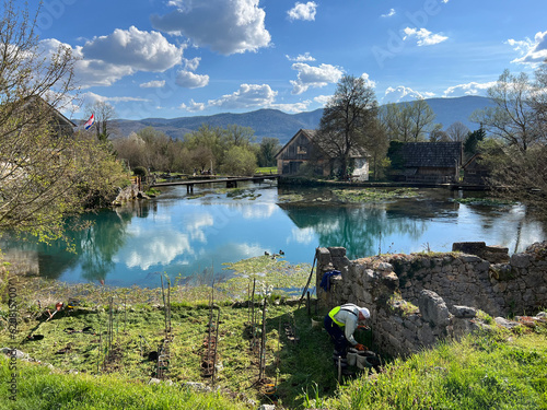 The springs of the Gacka river - Majer's spring, Croatia (Izvori rijeke Gacke ili Vrila Gacke - Majerovo Vrilo, Sinac - Lika, Hrvatska) photo