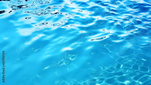 Blue clear water background. Generative ai design. © Bildwasser