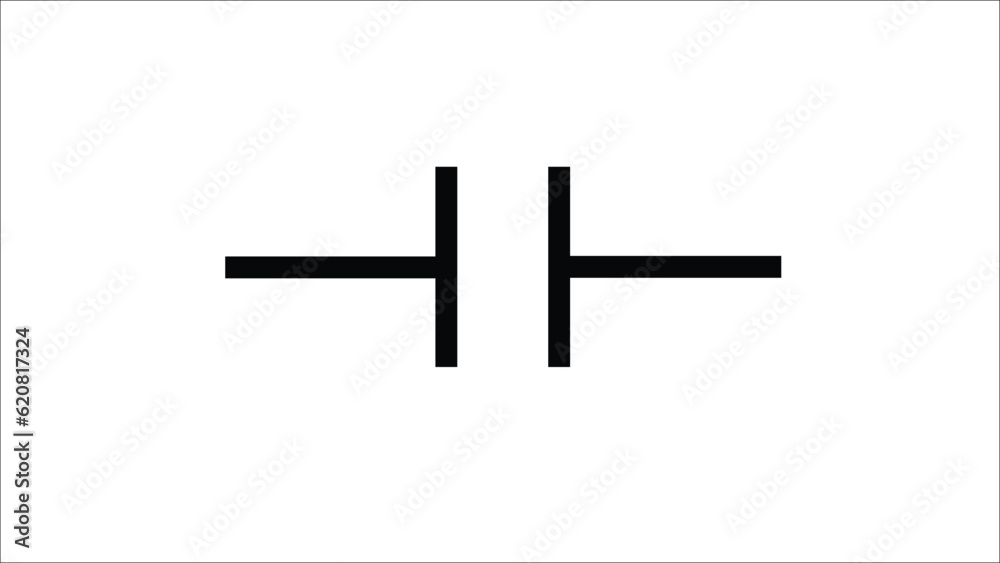 A capacitor symbol for electronic circuit capacitor symbols icon