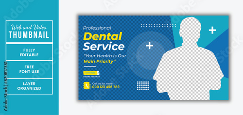 Dental Care Promotional Video Thumbnail | High-Quality Dental Images for Advertising