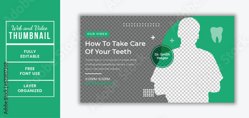 Dental Care Promotional Video Thumbnail | High-Quality Dental Images for Advertising
