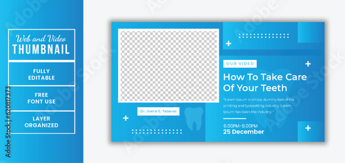 Dental Care Promotional Video Thumbnail | High-Quality Dental Images for Advertising