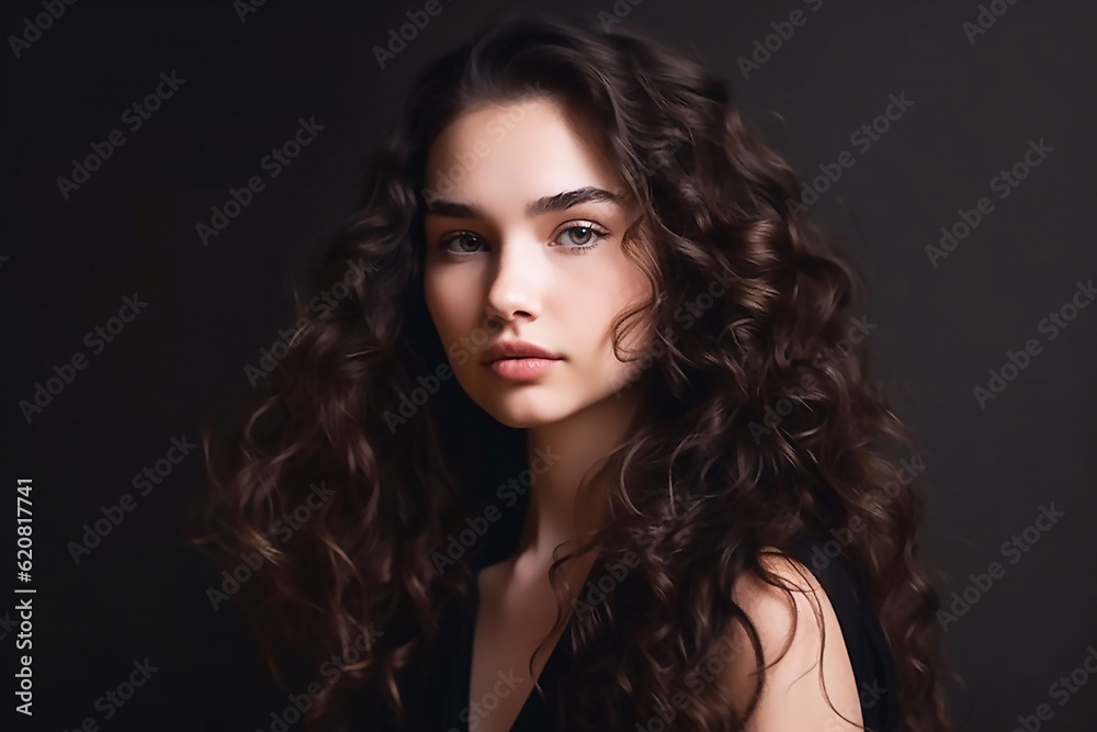Beautiful model with a rose, Perfect makeup, close up, Nice smile, generative AI Beautiful model with a rose, Perfect makeup, close up, Nice smile, generative AI