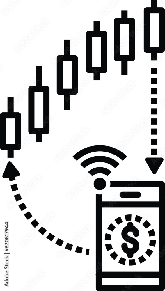 financial technology stock market icon vector trading symbol financial technology stock market icon vector trading symbol