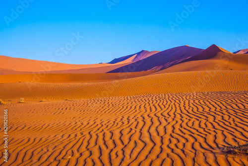 The dunes and sandy orange waves