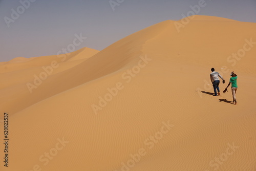 Sand dunes at the Sahara desert, Algeria 