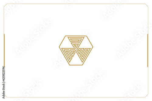 Hexagon Marketing Trading Networking Vector Logo Concept
