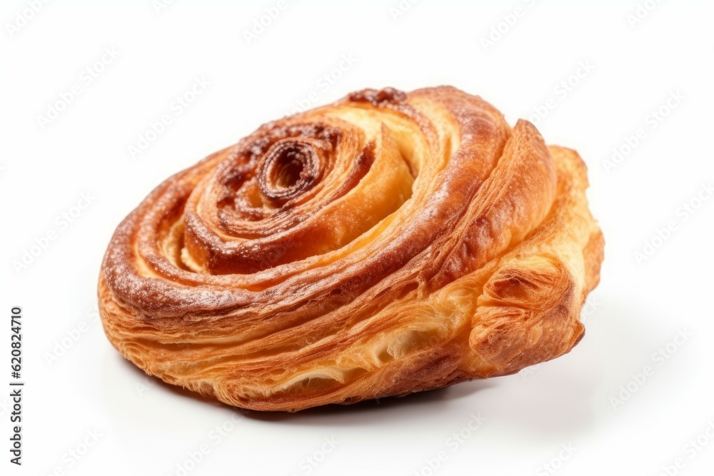 Fototapeta premium Baked spiral pastry food. Generate Ai