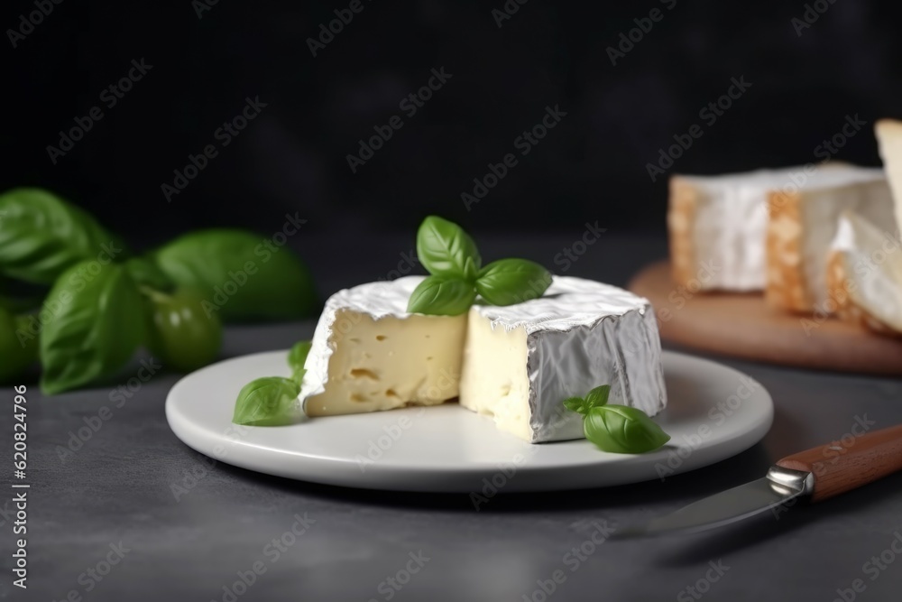 Brie cheese basil. Generate Ai Brie cheese basil. Generate Ai