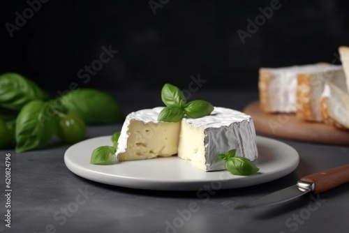 Brie cheese basil. Generate Ai