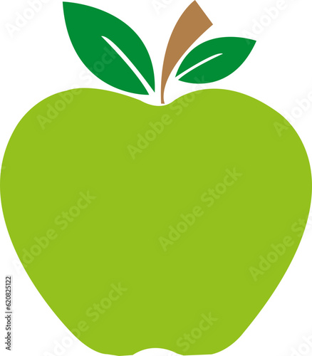 green apple isolated on white