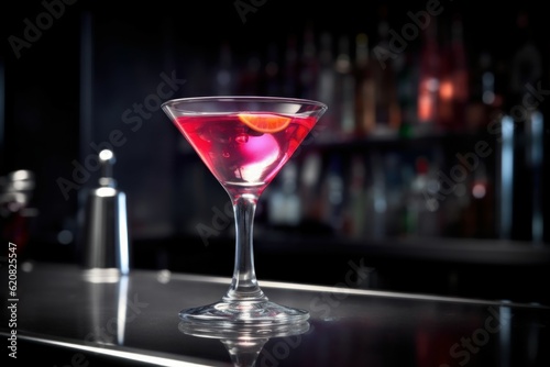 Cosmopolitan cocktail counter. Generate Ai